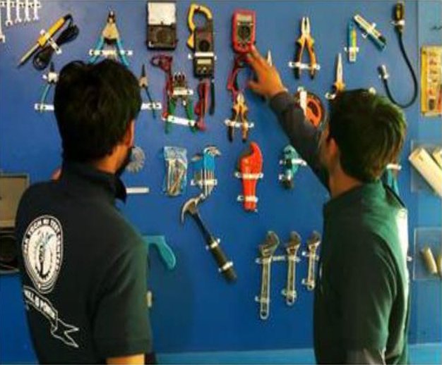 Electrical trade test tool wall